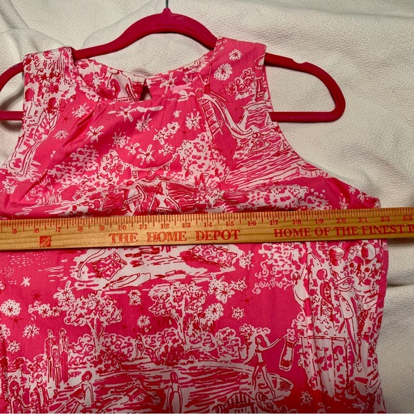 RARE Size 16 Lilly Pulitzer Janie Shift Dress in Skinny Dippin Pink Toile EUC - Picture 12 of 12